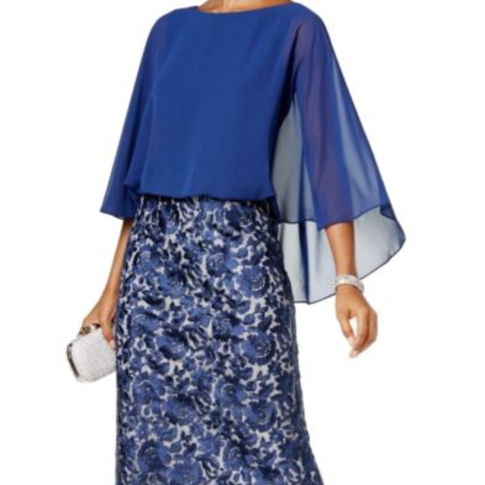 Alex Evenings Women's  Floral Popover dress